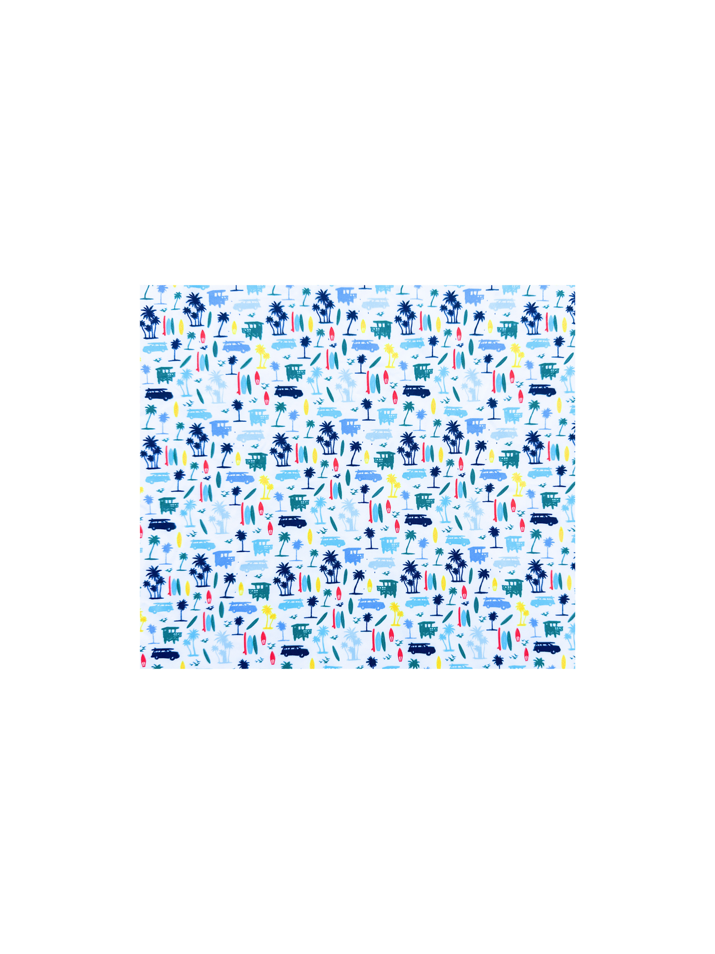 Surfs up Polo pattern by White Water Life on blue tropical palm tree print on Tampa Home & Garden Store