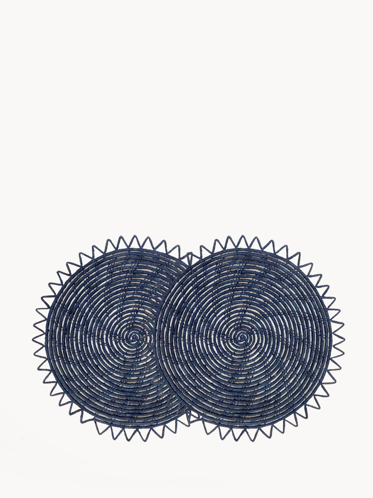 Surya Woven Palm Fiber Placemat - Indigo Blue (Set of 2) - Tampa Home & Garden Store