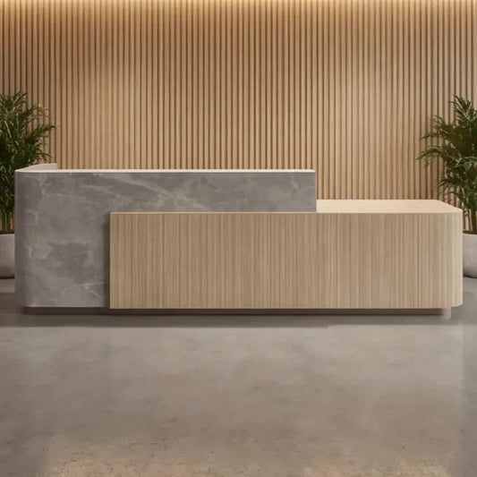 Regina Front Lobby Desk and Storage Trays