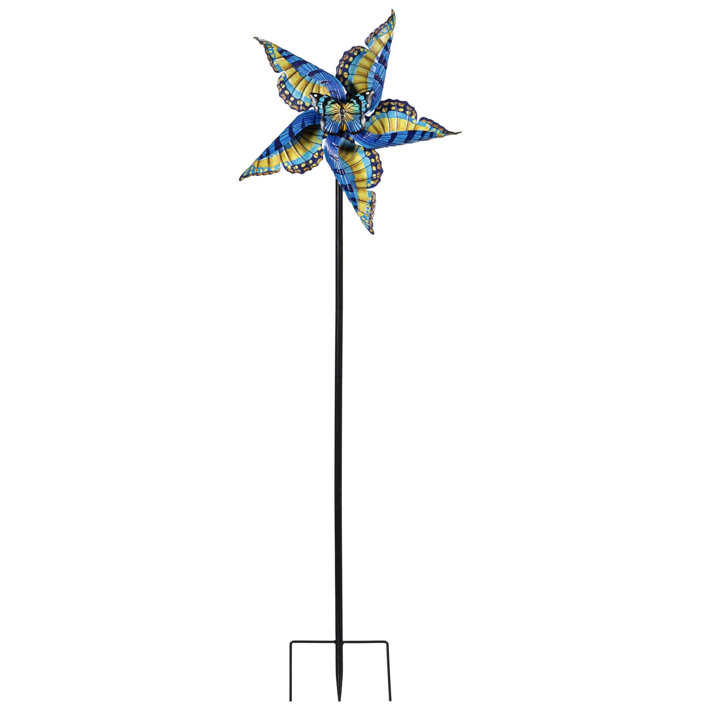 Swallowtail Butterfly Metal Wind Spinner 48"H - Tampa Home & Garden Store