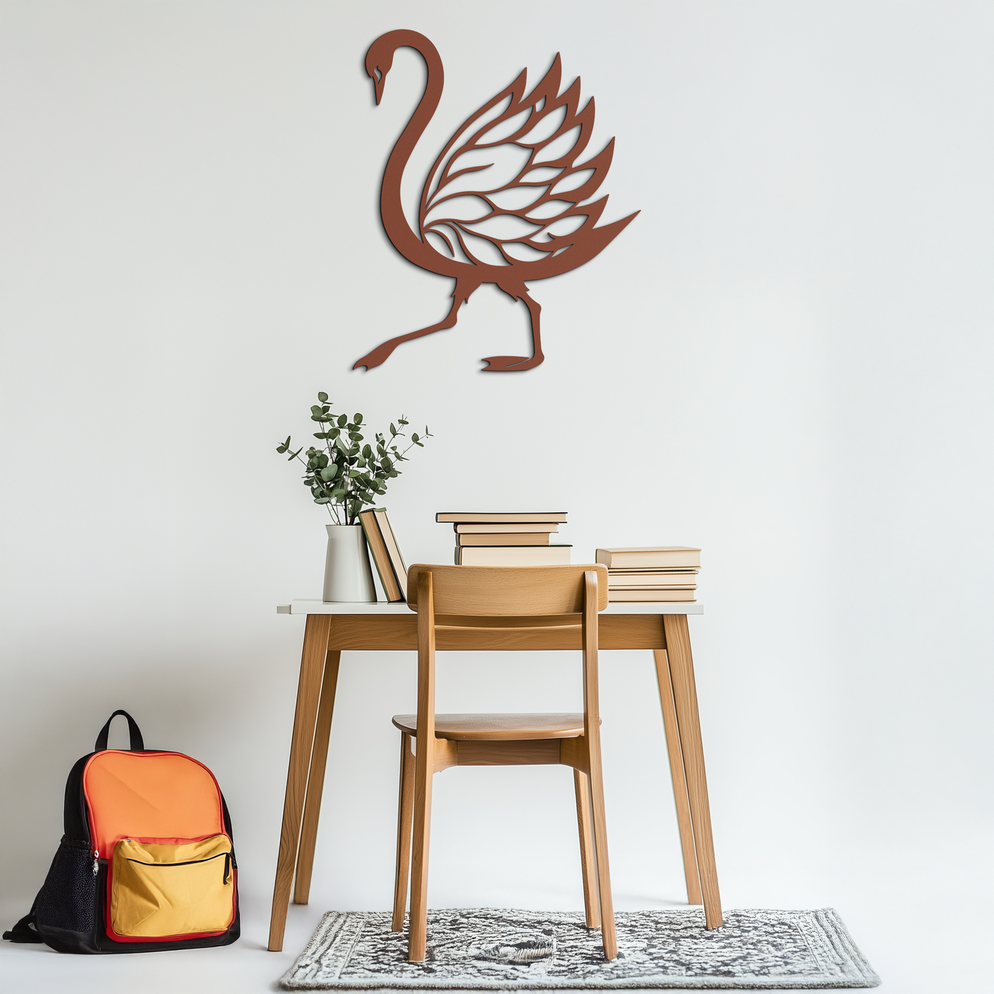 Swan Metal Wall Art – Graceful Swan Silhouette Steel Decor for Elegant and Nature-Inspired Spaces- KAF335 - Tampa Home & Garden Store