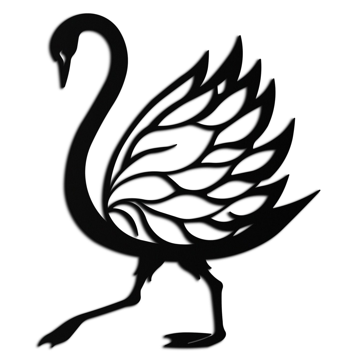 Swan Metal Wall Art – Graceful Swan Silhouette Steel Decor for Elegant and Nature-Inspired Spaces- KAF335 - Tampa Home & Garden Store
