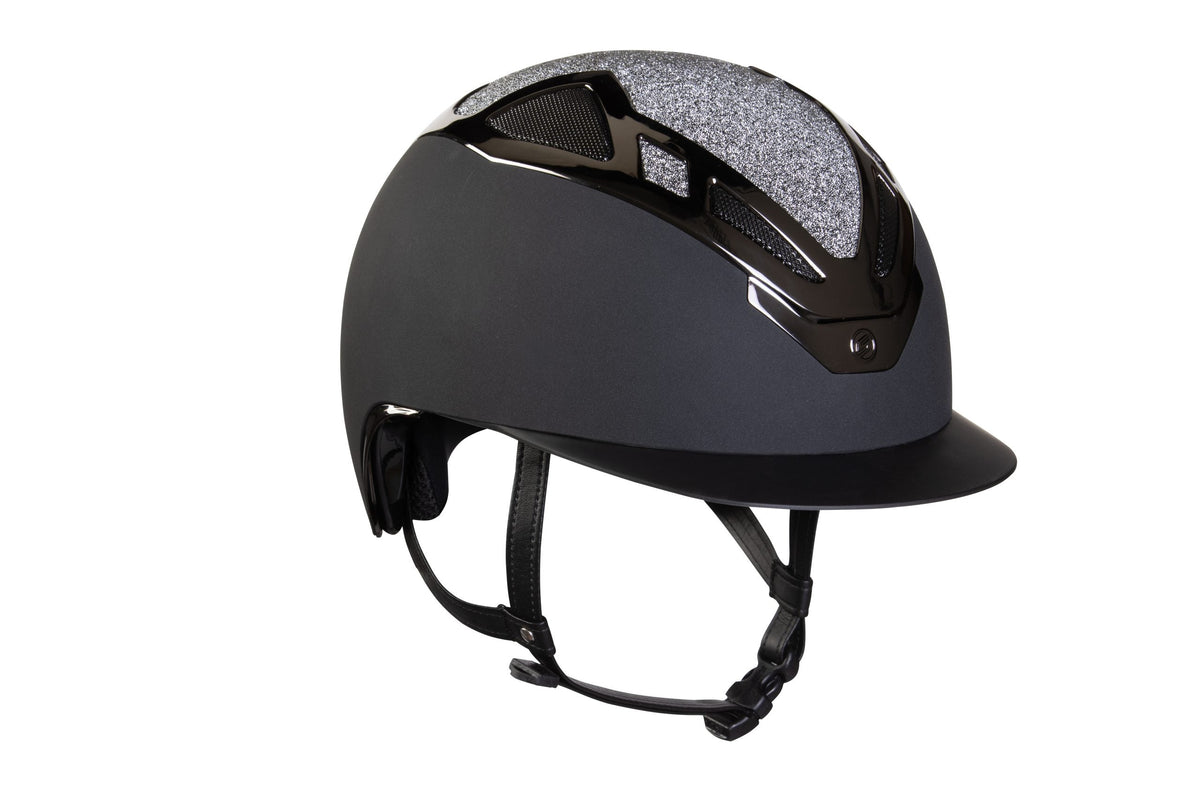 Suomy Apex Riding Helmet Bling Bling Anthracite glitter top matte shell American Equus on Tampa Home & Garden Store