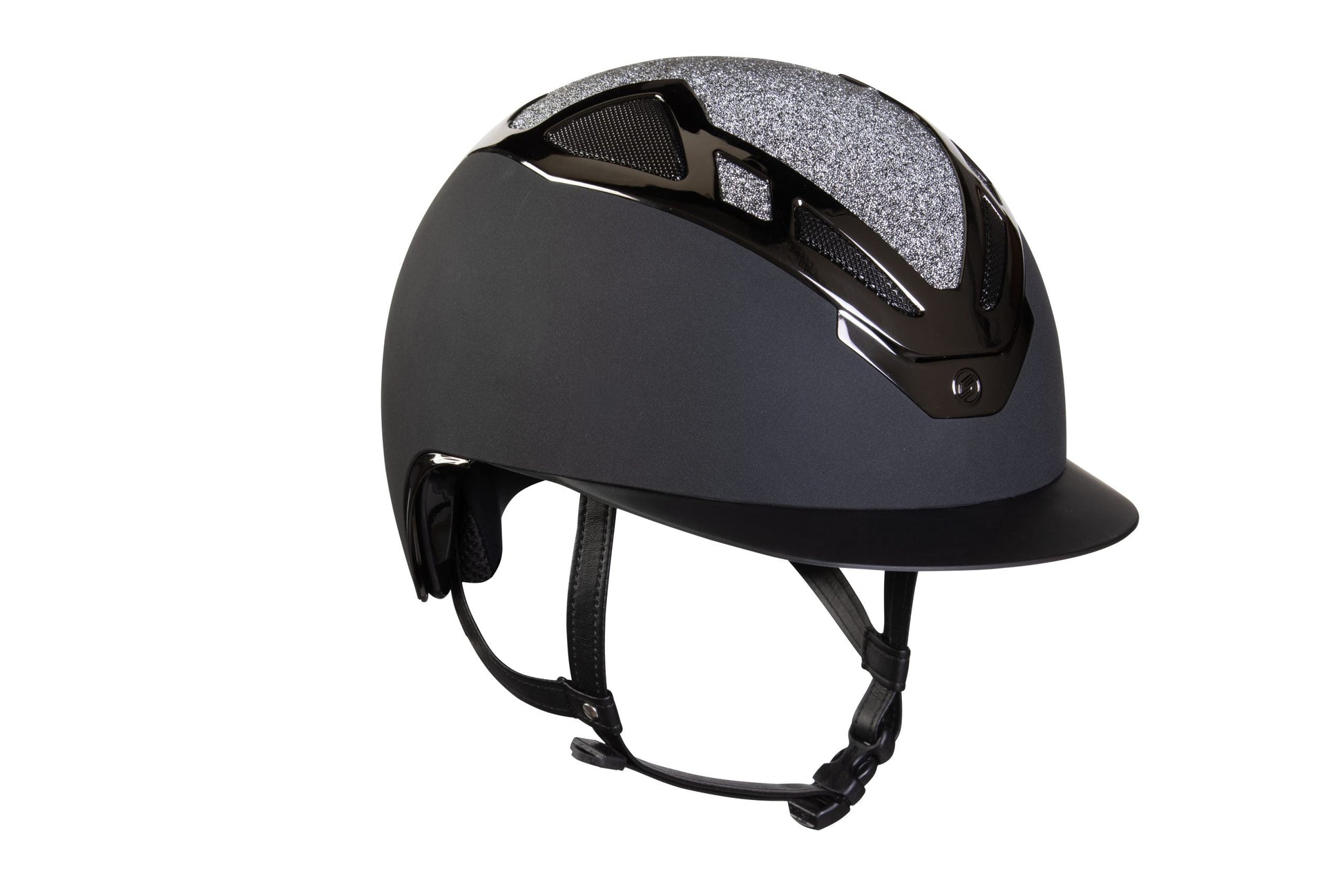 Suomy Apex Riding Helmet Bling Bling Anthracite glitter top matte shell American Equus on Tampa Home & Garden Store