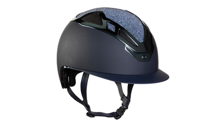 Suomy Apex riding helmet Bling Bling Blue Navy with glitter blue top and navy shell on Tampa Home & Garden Store