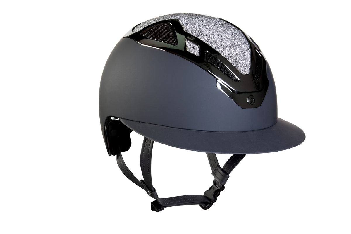 Suomy Apex Riding Helmet Bling Anthracite, glitter top, matte shell, American Equus on Tampa Home & Garden Store