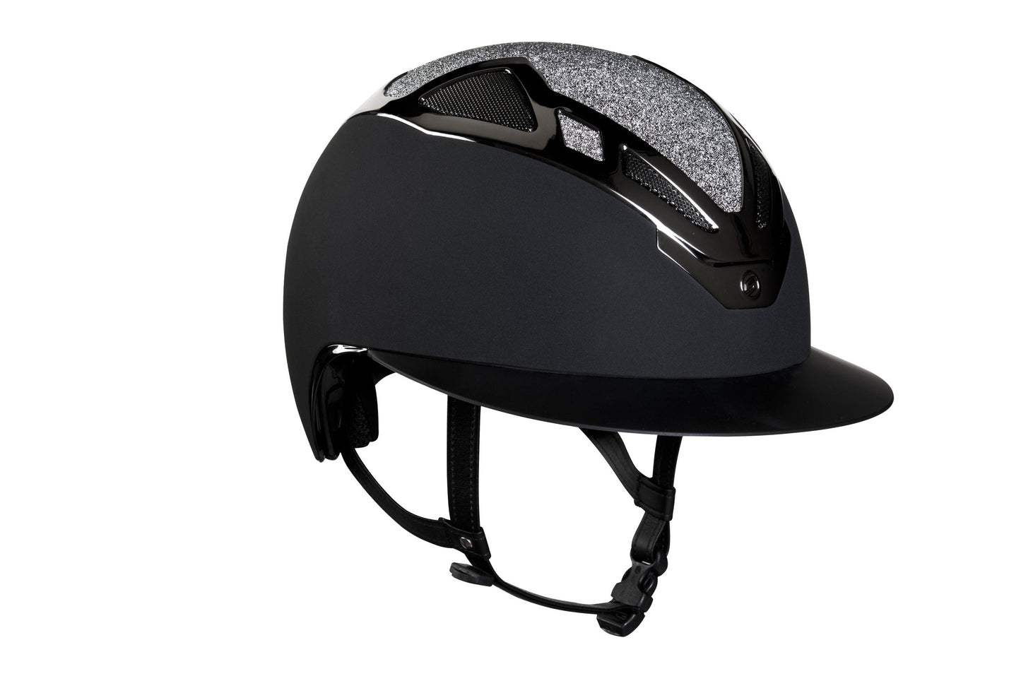 Suomy Apex Riding Helmet Bling Bling Black with glitter crown panels American Equus on Tampa Home & Garden Store
