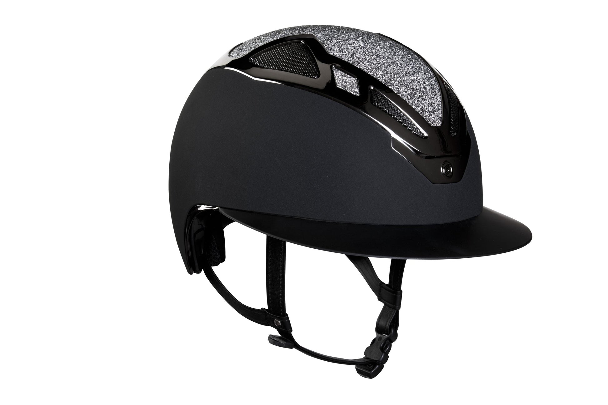 Suomy Apex Riding Helmet Bling Bling Black with glitter crown panels American Equus on Tampa Home & Garden Store