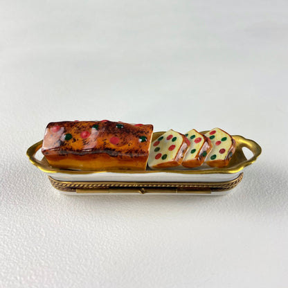 Sweet Bread Collectible Porcelain Limoges Box. Miniature Hand Painted Pill, Trinket or Ring Box. Knife Closure. Gift for Mom, Grandma Baker. - Tampa Home & Garden Store