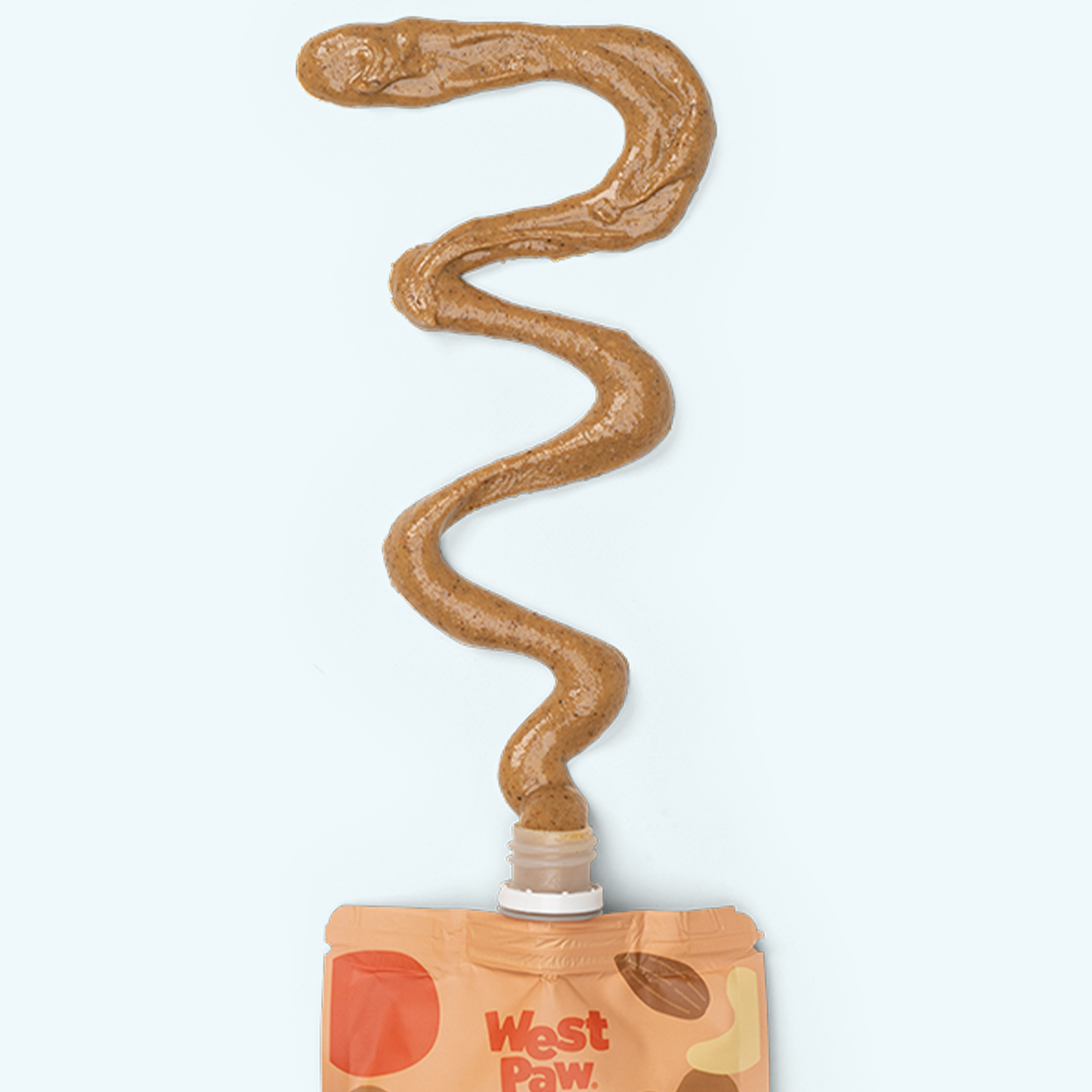 West Paw Nut Butter Sweet Potato and Chia Seed dog treat, curved brown chew, packaging visible on Tampa Home & Garden Store