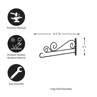Swirl Wall-Mount Garden Flag Hanger - Tampa Home & Garden Store