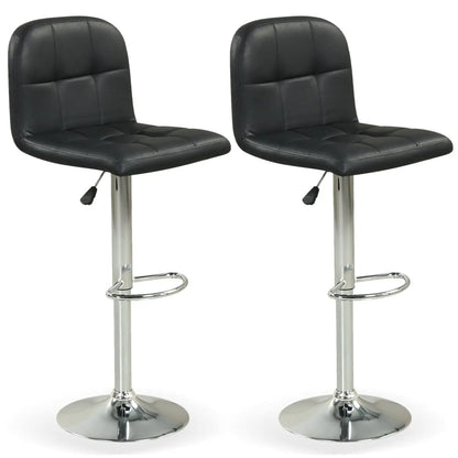 Swivel Bar Stools Set of 2 with Footrests