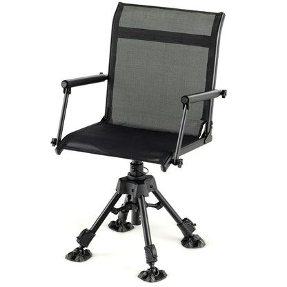 GemGear folding swivel patio chair with black mesh seat and 4 adjustable legs on Tampa Home & Garden Store