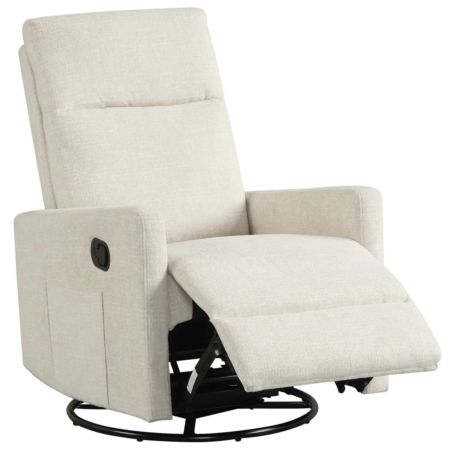 Swivel Rocking Chair Nursery Recliner With Back