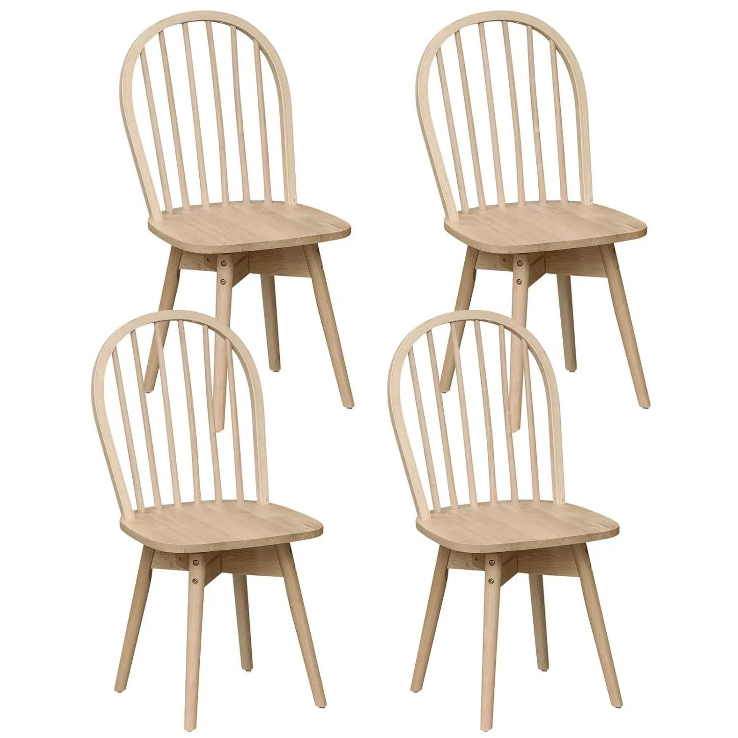 Swivel Windsor Dining Chairs Set of Four