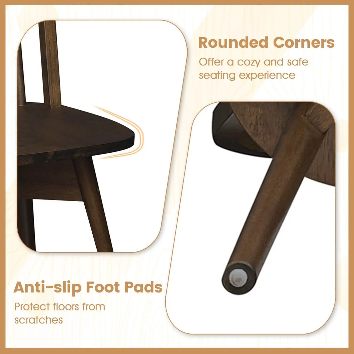 Swivel Windsor Dining Chairs Set of Four