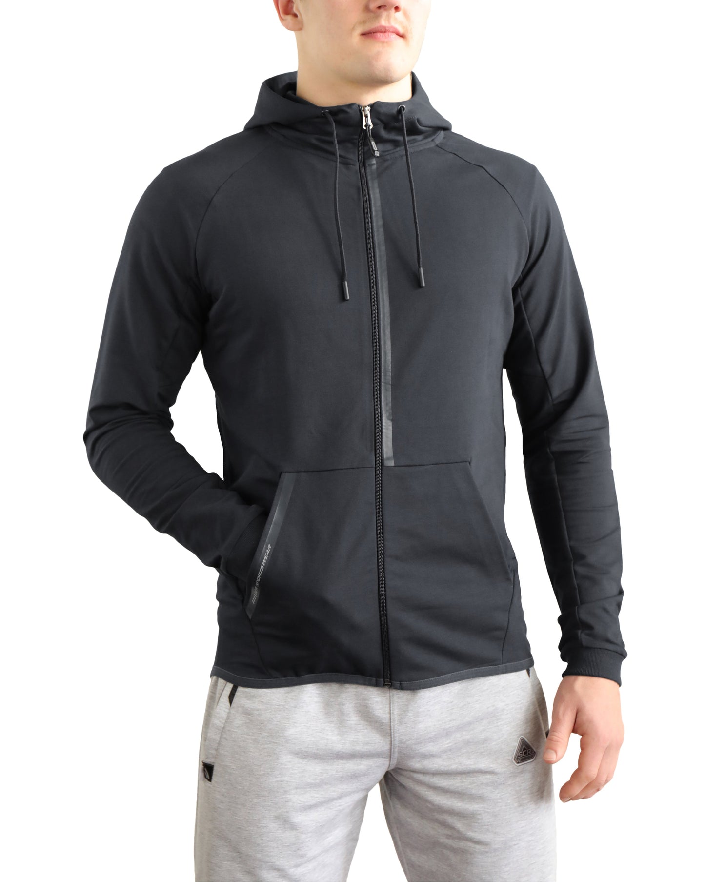 All-Day Comfort Hooded Sweatshirt Slim Fit black zip hoodie by SCR Sportswear on Tampa Home & Garden Store