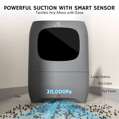 Airthereal T1 Touchless Vacuum Dustpan, gray with smart sensor 20,000Pa suction on Tampa Home & Garden Store