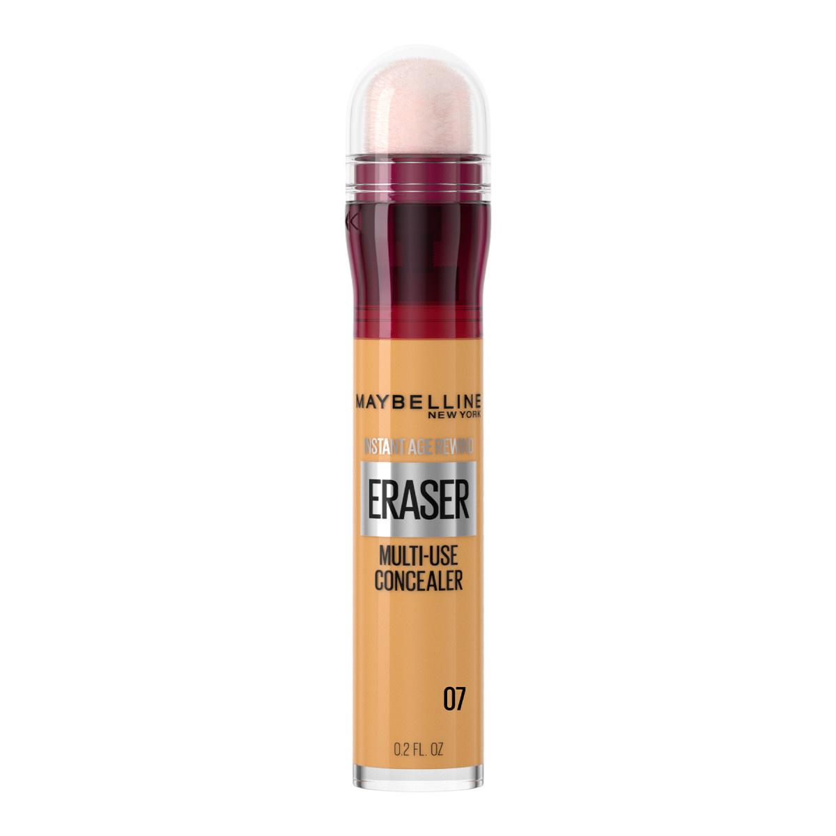 Concealer Maybelline Instant Age Rewind Eraser, orange tube with silver ERASER label, shade 07 on Tampa Home & Garden Store
