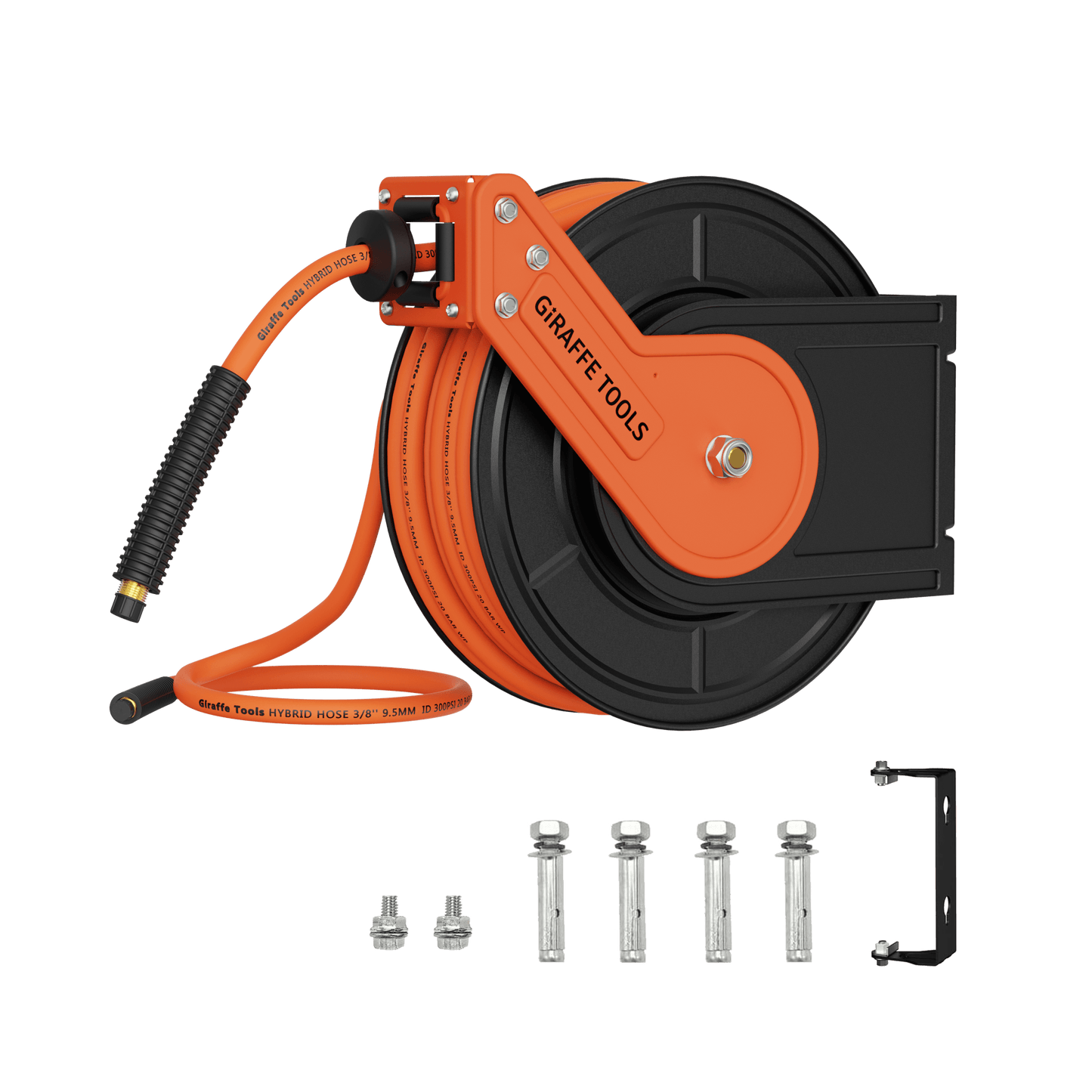 Enrouleur de tuyau d'air rétractable - Enrouleur en acier allié - 3/8 po