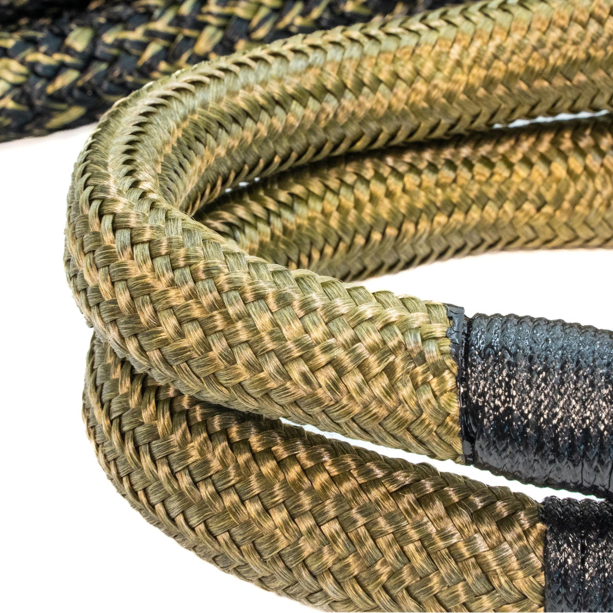 TAC 4x4 Vehicle Recovery Rope and Soft Shackle Combo by Carbon Offroad USA olive braided rope on Tampa Home & Garden Store