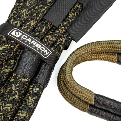 Recovery kit TAC 4x4 olive braided rope with soft shackle, Carbon Offroad branding on Tampa Home & Garden Store