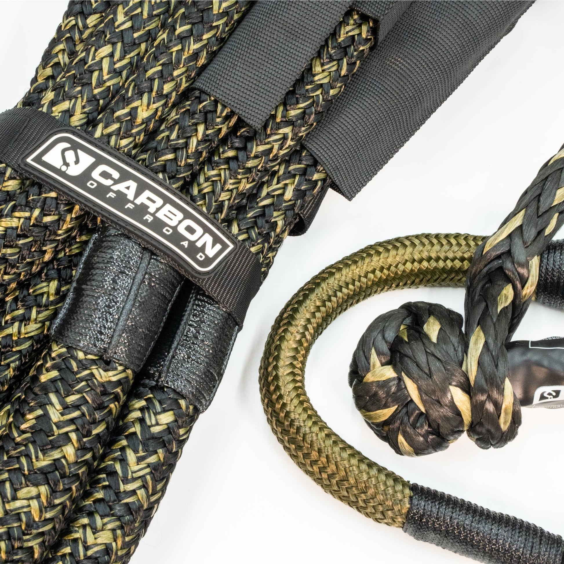 TAC 4x4 Vehicle Recovery Rope & Soft Shackle Combo olive tow rope with Carbon Offroad USA on Tampa Home & Garden Store