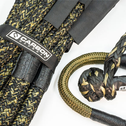 TAC 4x4 Vehicle Recovery Rope & Soft Shackle Combo olive tow rope with Carbon Offroad USA on Tampa Home & Garden Store
