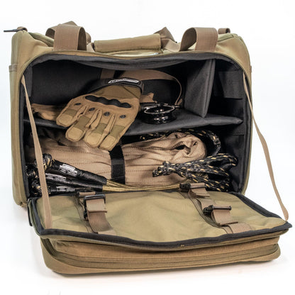 TAC ATV Response Kit Carbon Offroad USA in tan bag with gloves and braided rope on Tampa Home & Garden Store