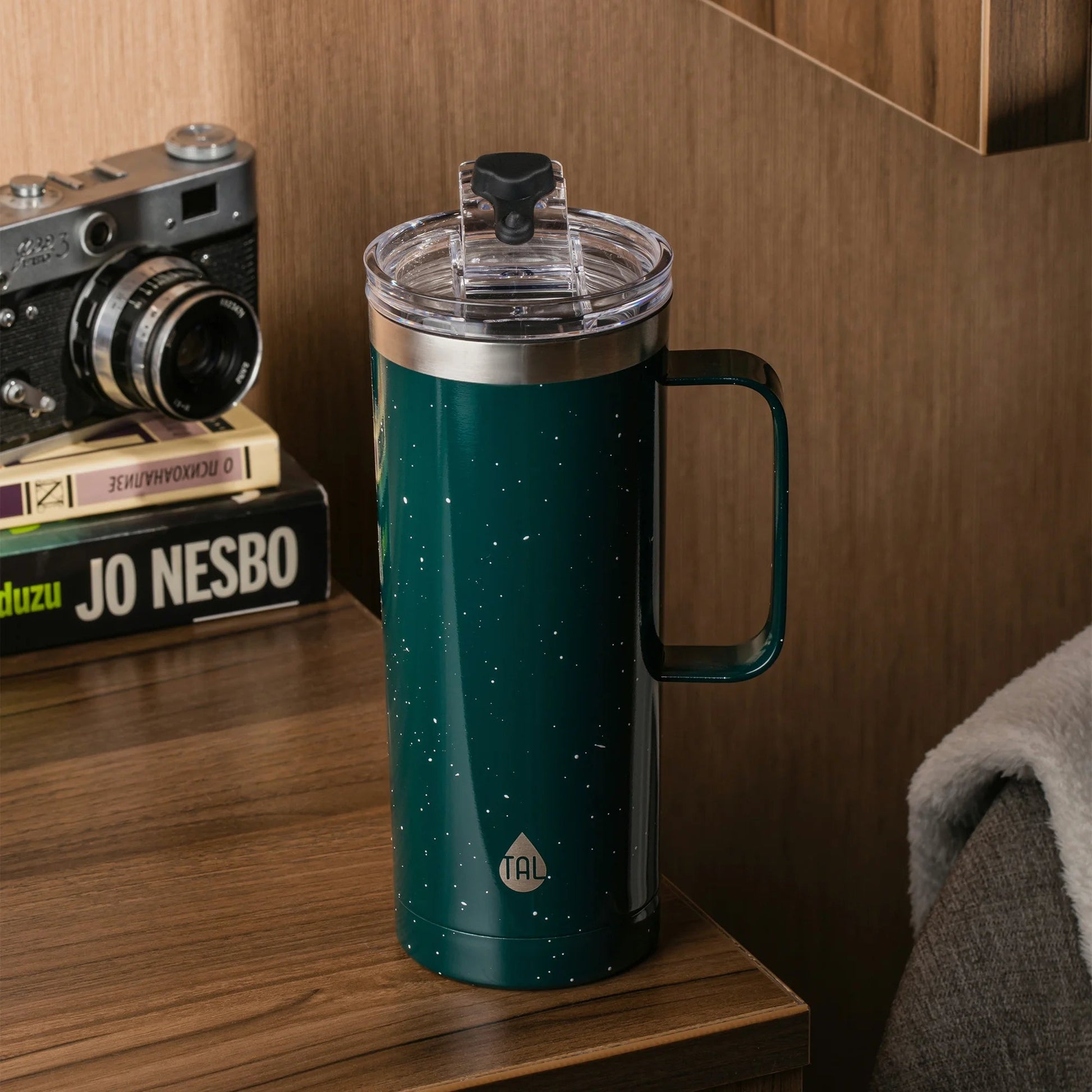 TAL Stainless Steel Mountaineer Travel Mug – 20 oz, Teal Speckle - Tampa Home & Garden Store