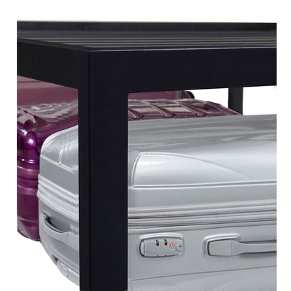 Base de cama tipo plataforma de metal negro de 18 pulgadas de alto resistente, tamaño individual