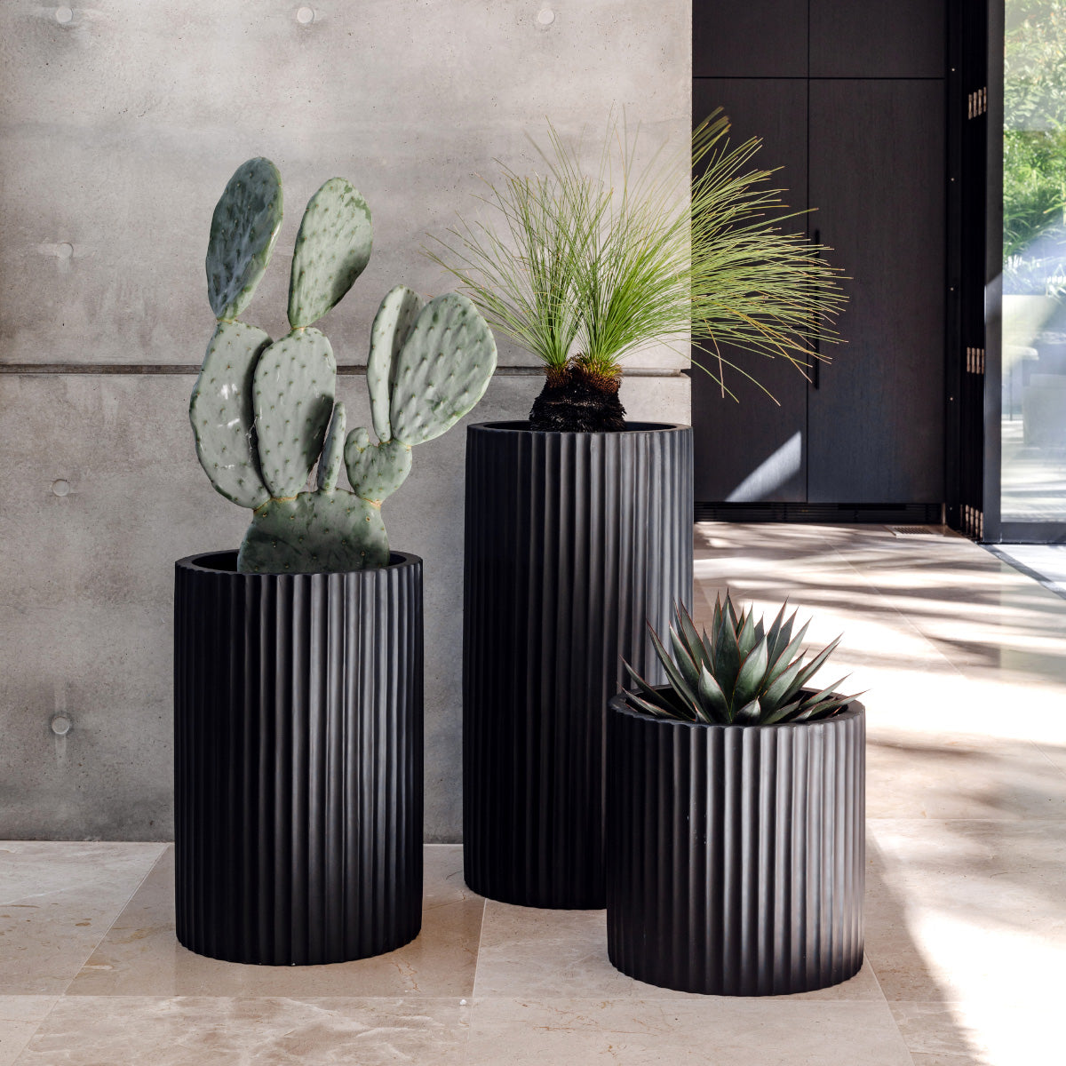 The Ribbed Loob Tall Planter | Fluted Column Cluster Pot