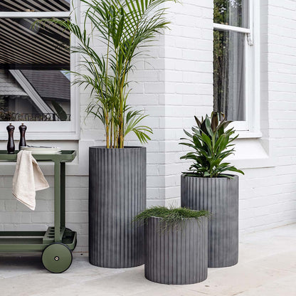 The Ribbed Loob Tall Planter | Fluted Column Cluster Pot