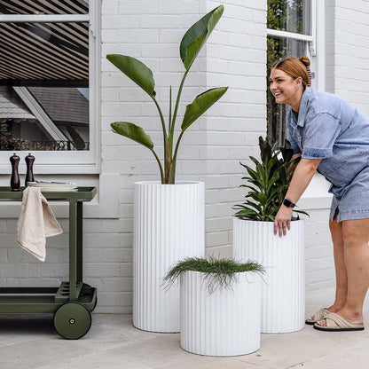 The Ribbed Loob Tall Planter | Fluted Column Cluster Pot