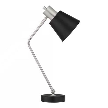 Lámpara de mesa Simple Modern Metal con pantalla negra e inclinación ajustable