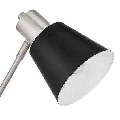 Lámpara de mesa Simple Modern Metal con pantalla negra e inclinación ajustable