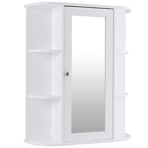 Botiquín Blanco de Pared para Baño con Estantes de Almacenamiento