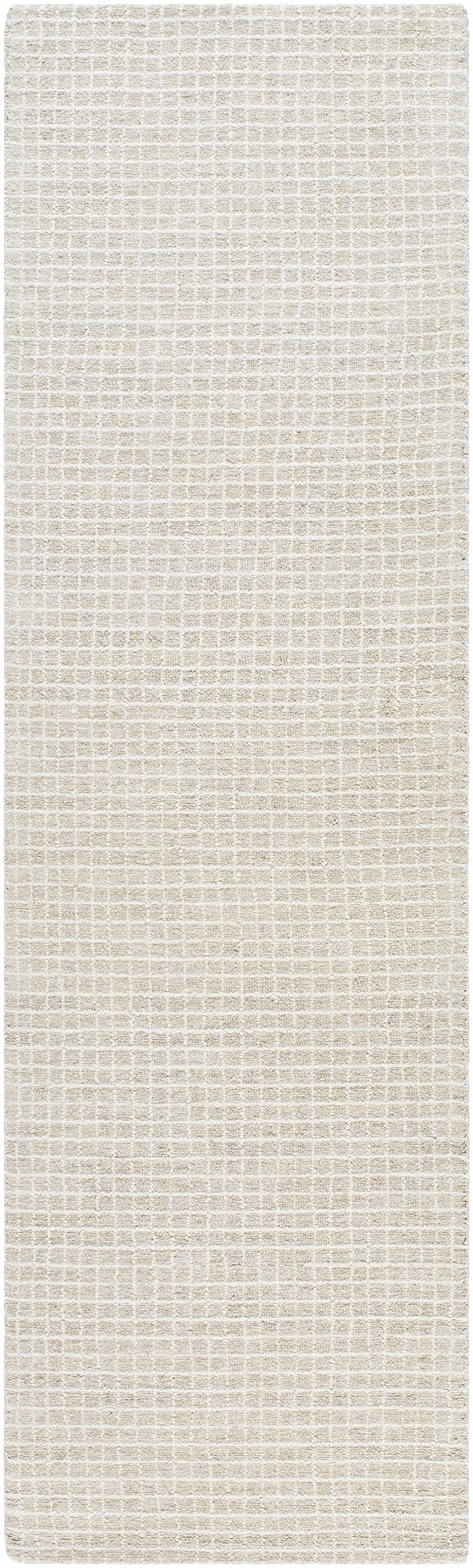 Anahid Bone Area Rug by Boutique Rugs in cream beige with a subtle woven grid pattern on Tampa Home & Garden Store