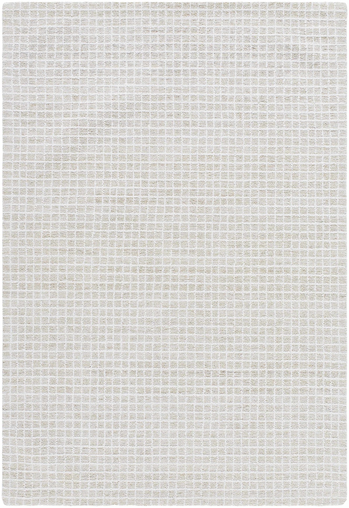 Anahid Bone Area Rug Clearance by Boutique Rugs beige grid-patterned rug on Tampa Home & Garden Store
