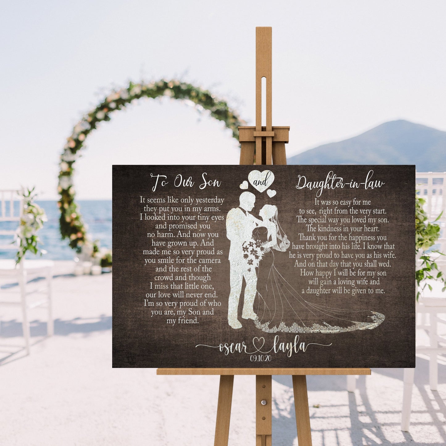 Canvas sign To My Son and Daughter-In-Law Tailored Canvases on Tampa Home & Garden Store
