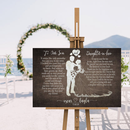 Canvas sign To My Son and Daughter-In-Law Tailored Canvases on Tampa Home & Garden Store