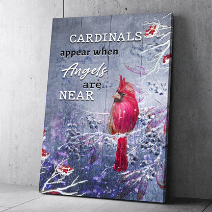 Canvas crafting sign Tailored Canvases with wood reads Cardinals appear when Angels near on Tampa Home & Garden Store