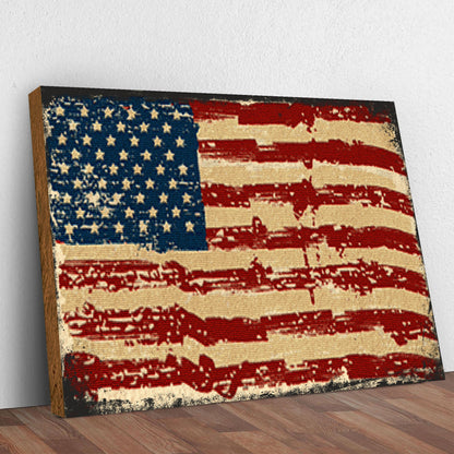 American Flag Canvas Wall Art by Tailored Canvases; distressed patriotic canvas on Tampa Home & Garden Store