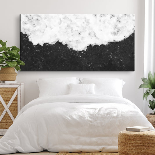 Black and white painting canvas wall art by Tailored Canvases, crafting canvas on Tampa Home & Garden Store