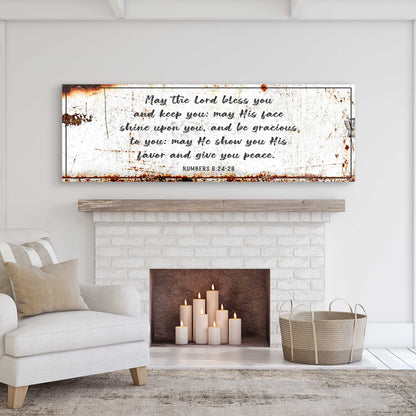 Canvas sign Numbers 6:24-26 May Lord Bless You with parchment texture by Tailored Canvases on Tampa Home & Garden Store