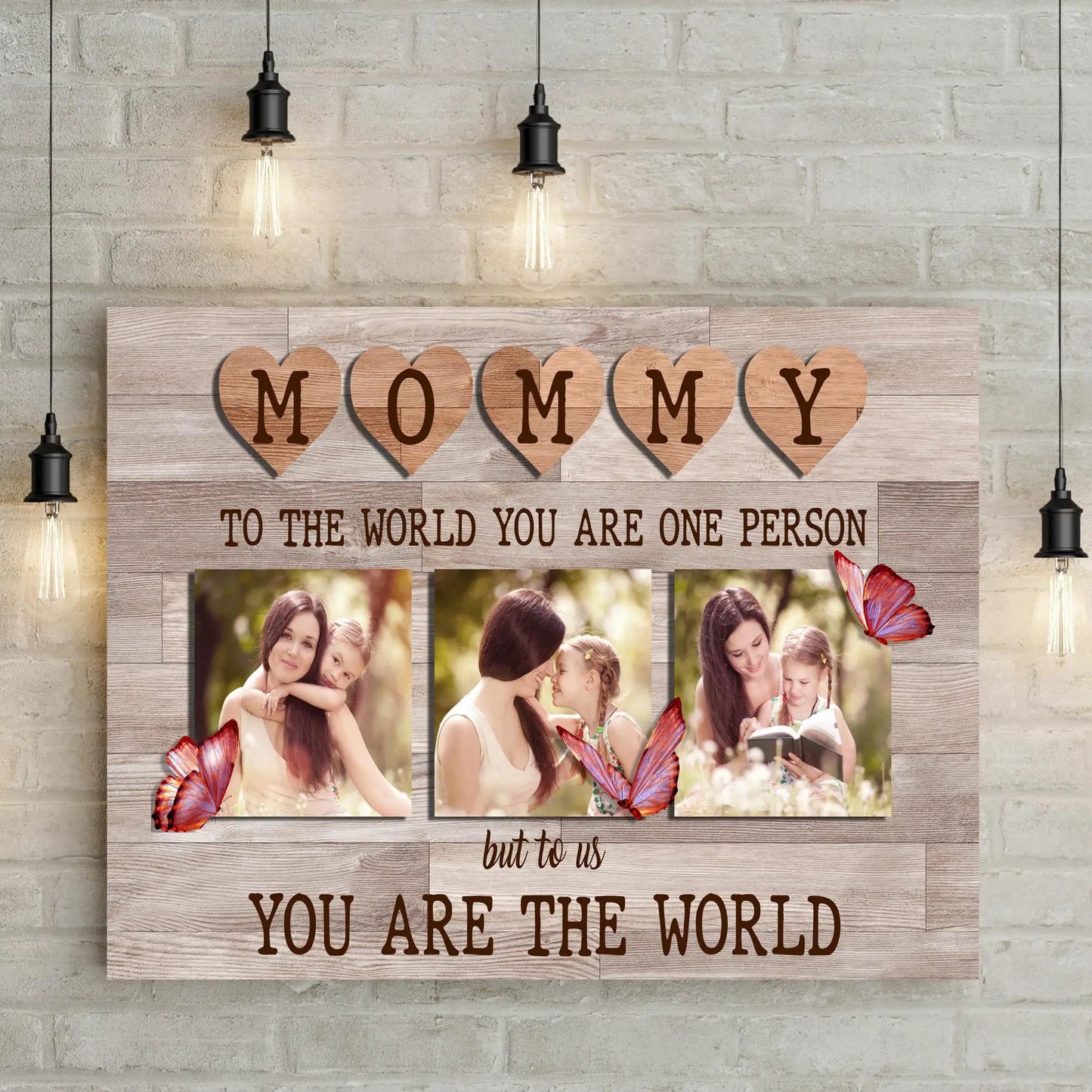 Canvas sign Mommy heart discs on wood Tailored Canvases Crafting Canvas on Tampa Home & Garden Store