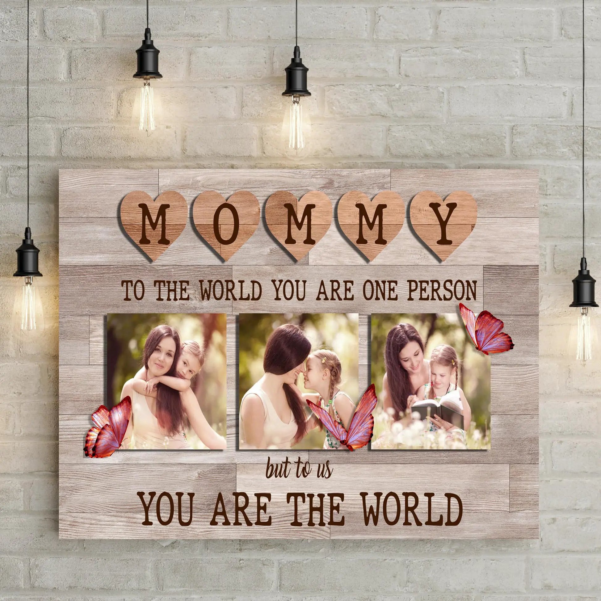 Canvas sign Mommy heart discs on wood Tailored Canvases Crafting Canvas on Tampa Home & Garden Store