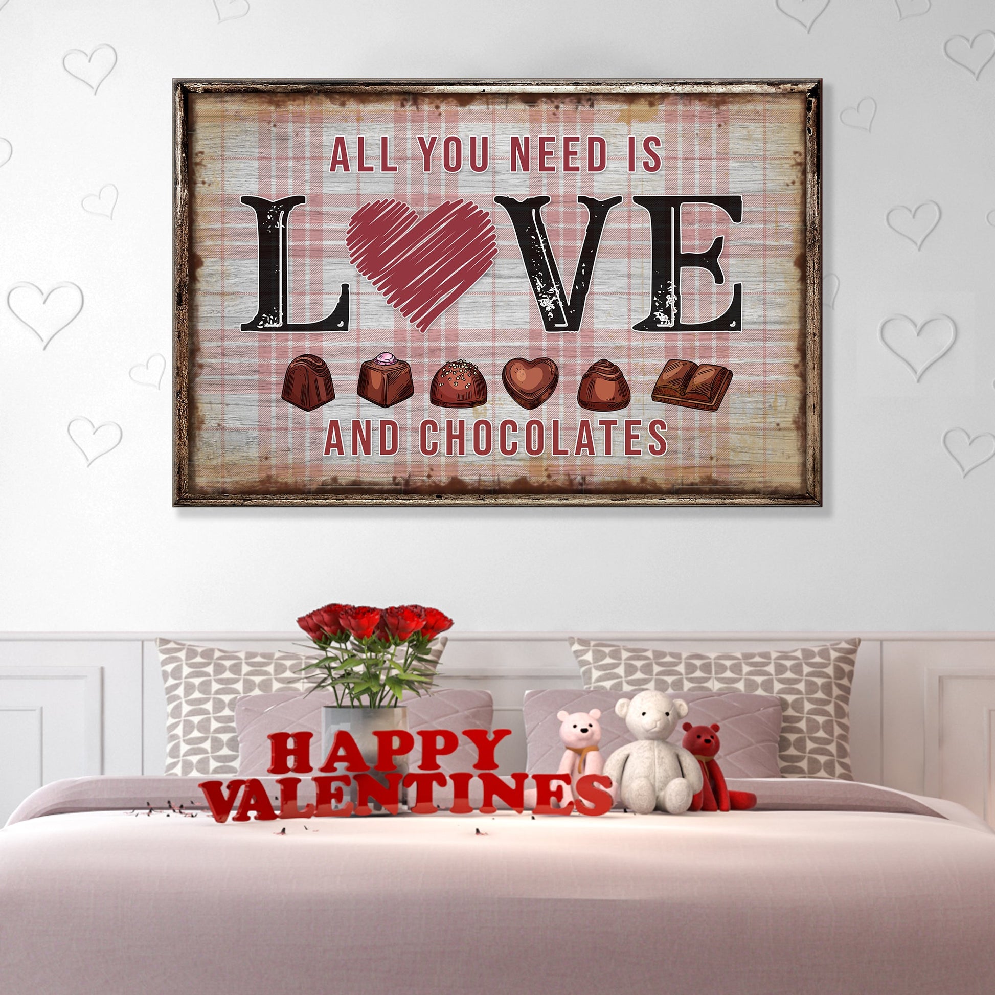 Valentine’s Day Sign XIII canvas for crafting decor by Tailored Canvases on Tampa Home & Garden Store