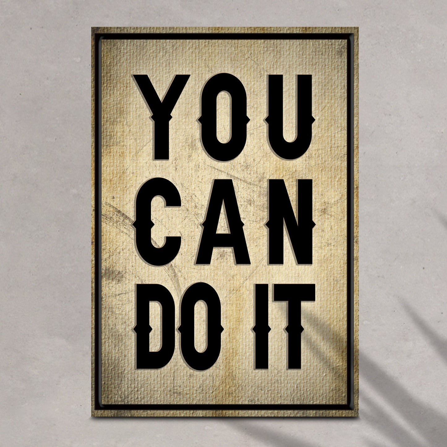 You Can Do It Sign II canvas crafting sign by Tailored Canvases with beige surface on Tampa Home & Garden Store