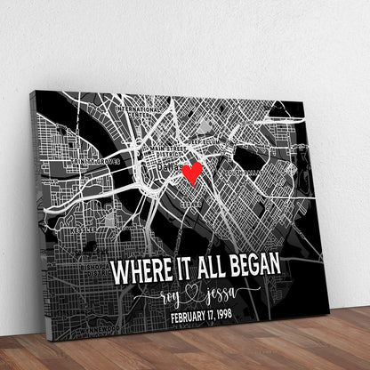 Custom Couple Street Map Wall Art